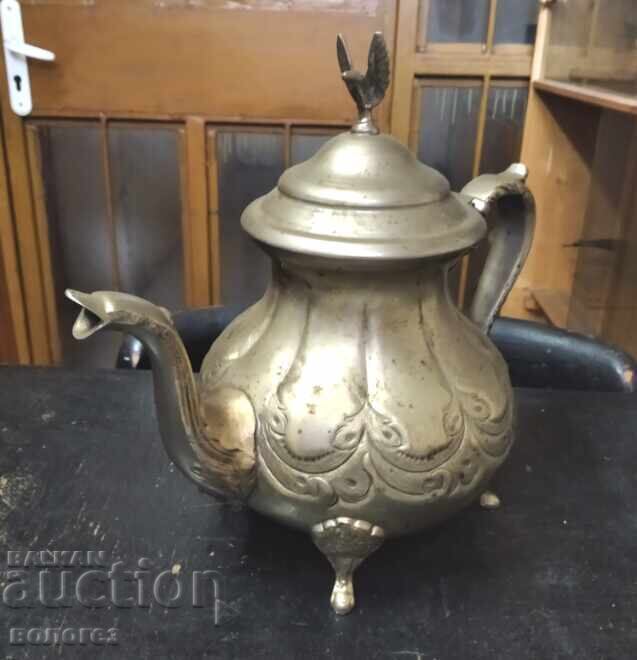 Старинен посребрен чайник с орел на капака - Мароко с цена 40.00 лв. | € 20.45