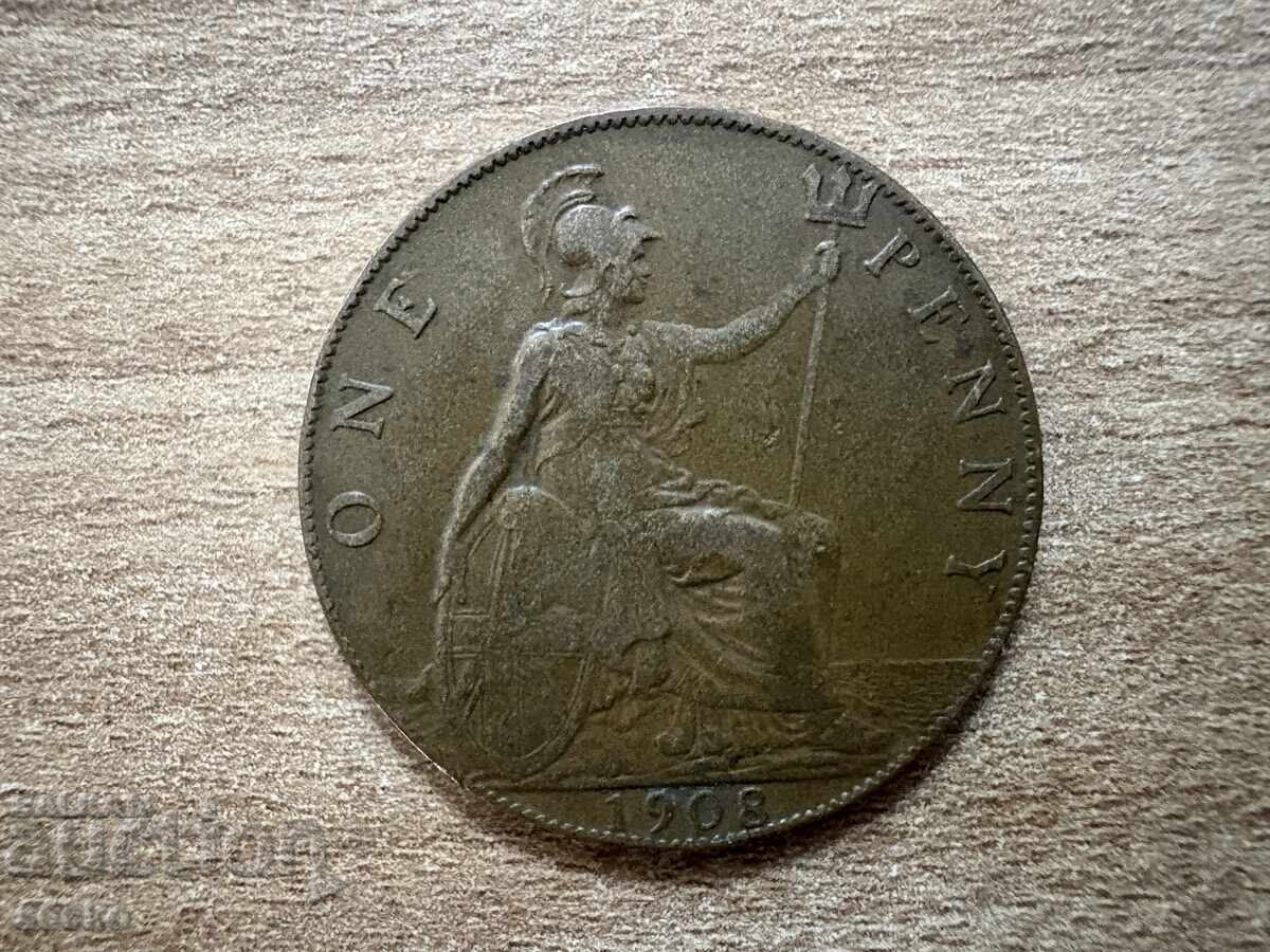 Marea Britanie - 1 penny (1908)