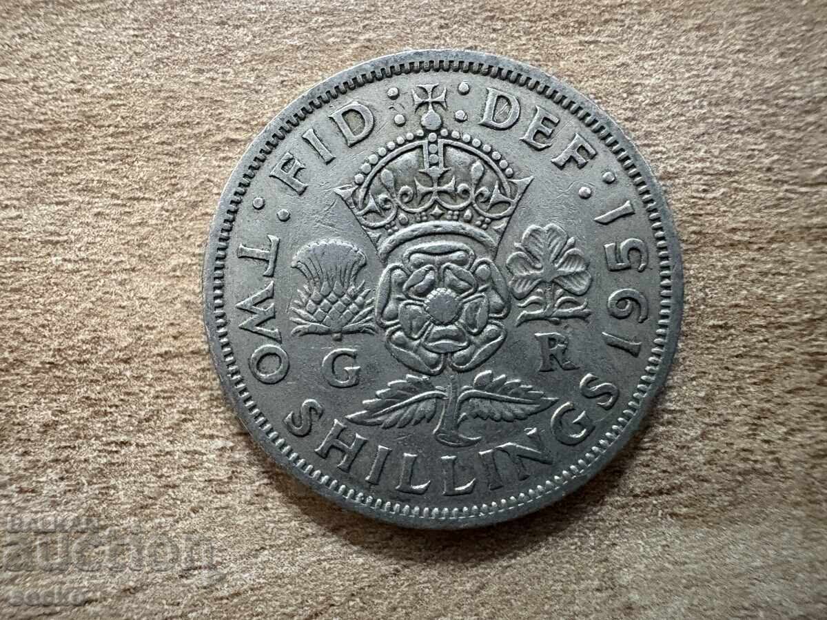 Ηνωμένο Βασίλειο - 2 σελίνια (1951)