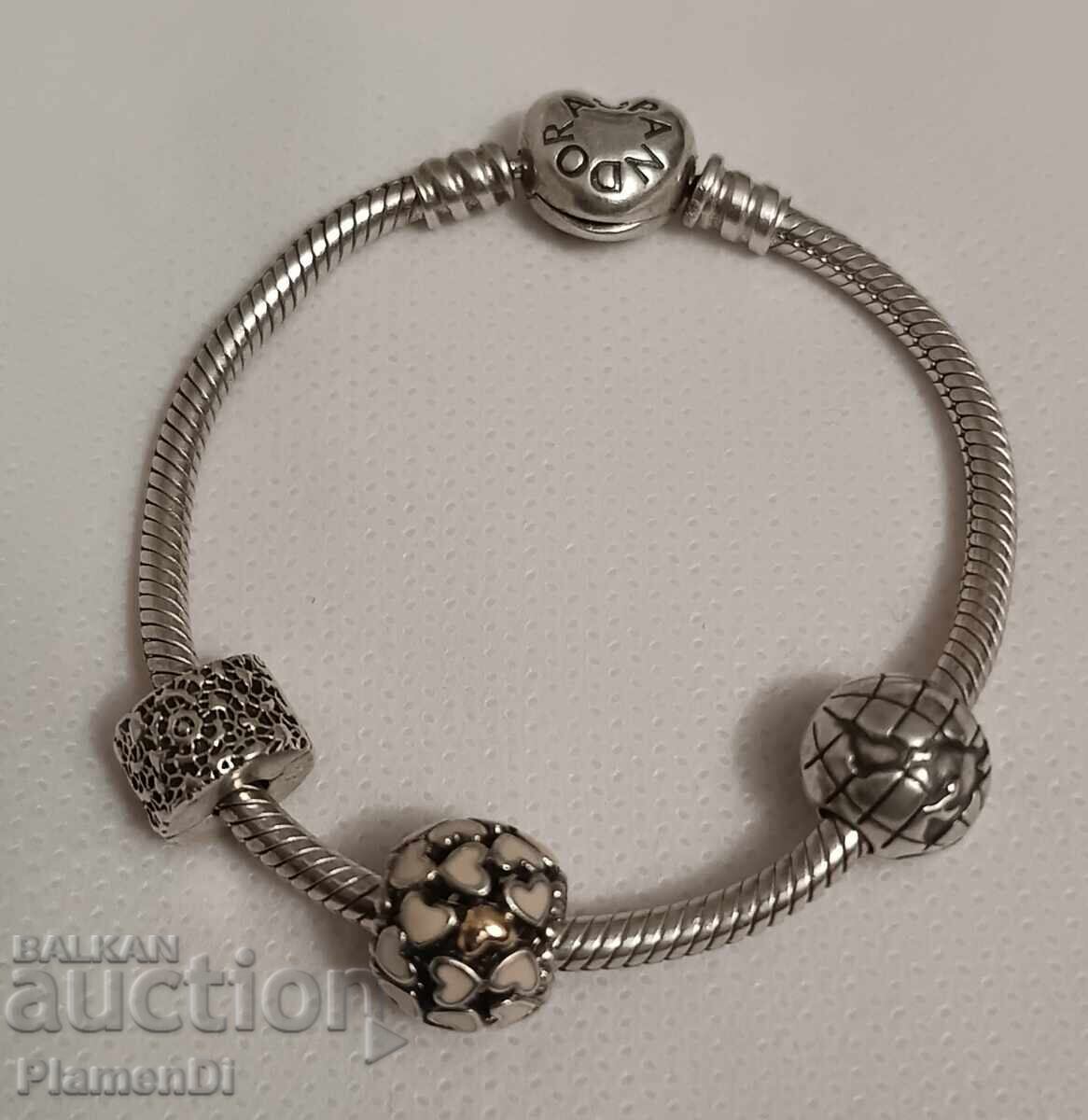 Ασημένιο βραχιόλι Pangora Moments ALE S 925 με 3 στοιχεία Ασημένιο βραχιόλι Pangora Moments ALE S 925 με 3 στοιχεία