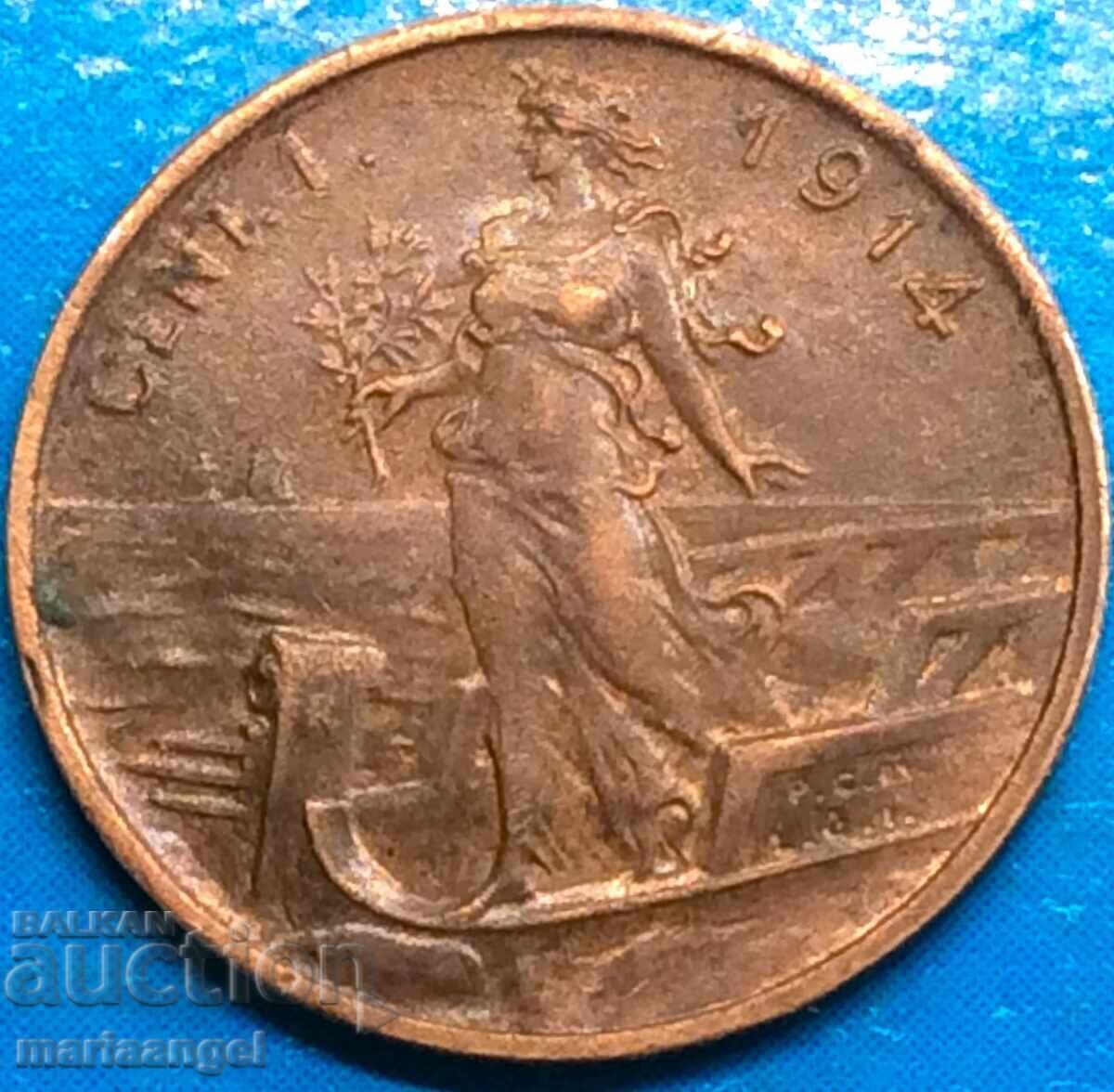 Δημοπρασία 1 centesimo 1914 Ιταλία Victor Emmanuel III (1869-1947)