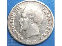 20 centimes 1860 France Strasbourg Napoleon III silver