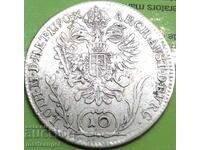 10 кройцера 1790 Австрия В-Кремниц Йозеф II 1780-1790 рядка