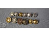 Regatul Bulgariei lot 12 nasturi militari uniformă de ofițer
