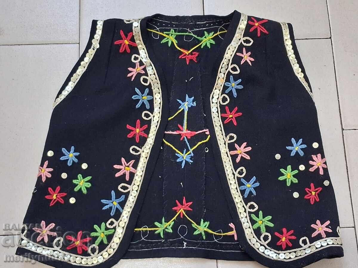 Children's vest old woolen vest apron folk costume - 7