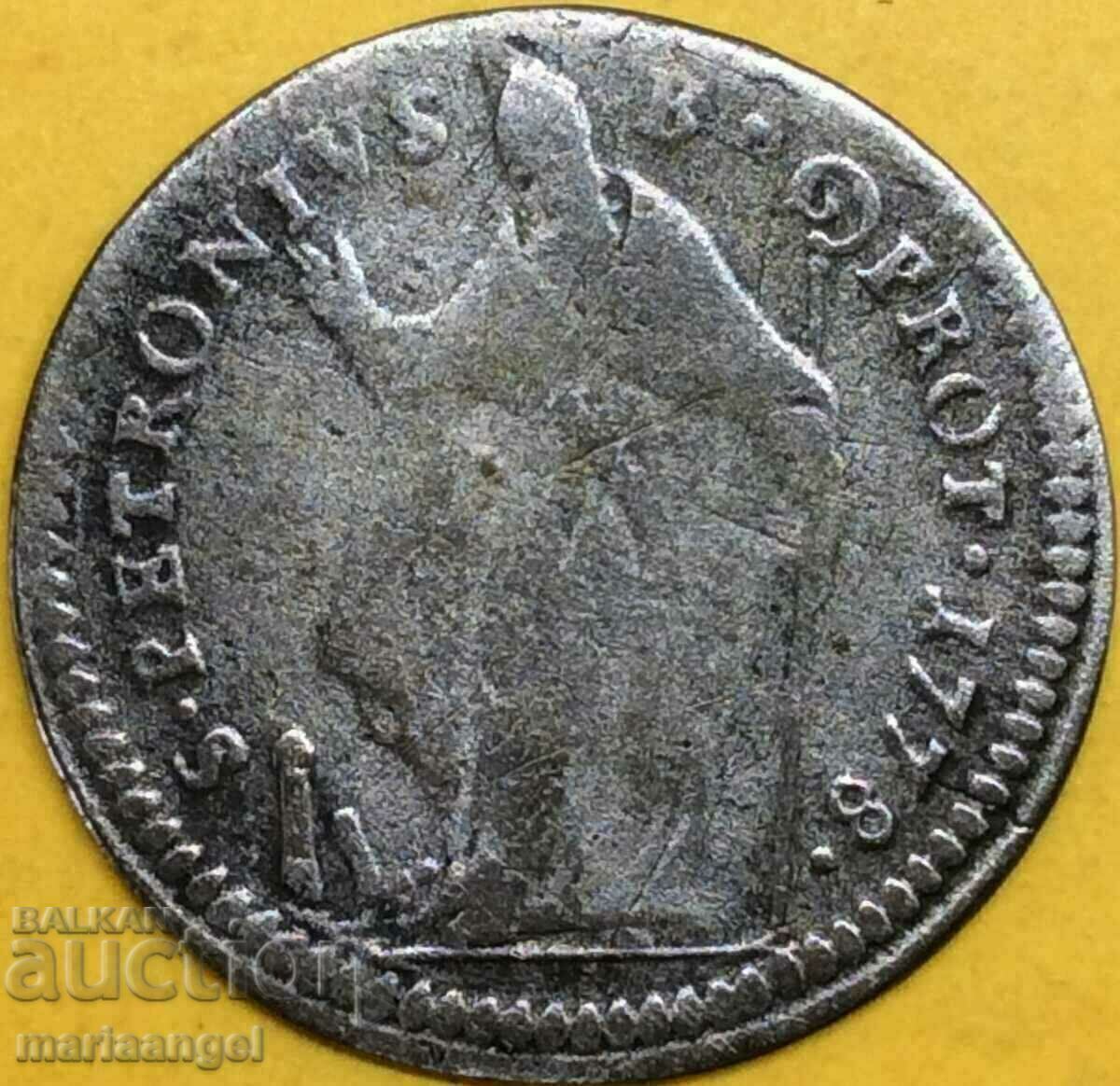 Vatican 1778 Muraiola da 4 Bolognese Pius VI (1775-1799)