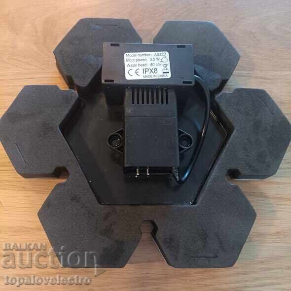 SZMP Solar Fountain with 12 LED Lights, with a note - 5