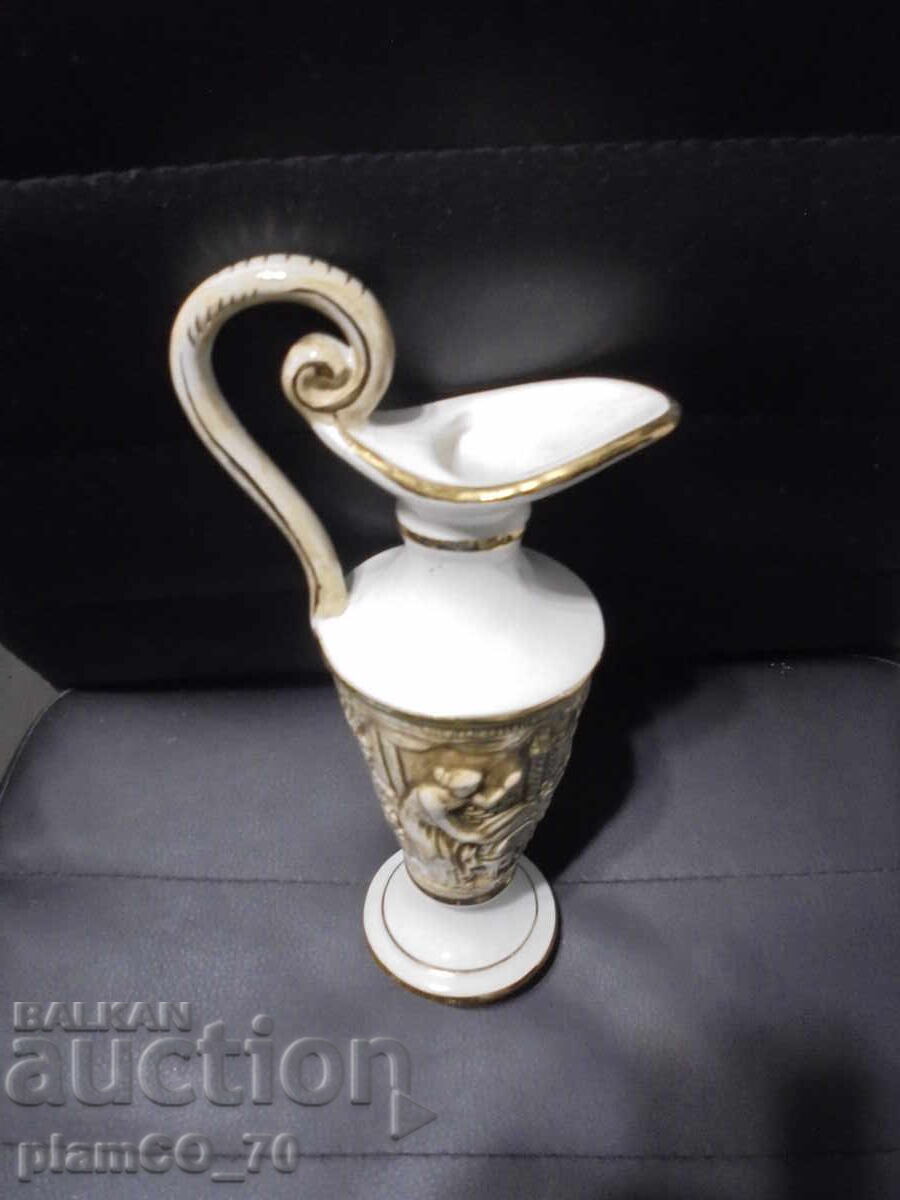 №*8365 Cană veche decorativă din porțelan R. Capodimonte - 5