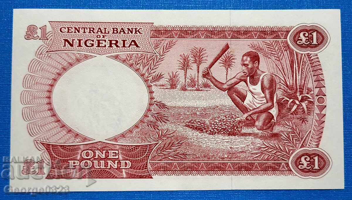 Нигерия 1967 1 Паунд UNC Нова с цена 12.99 лв. | € 6.64