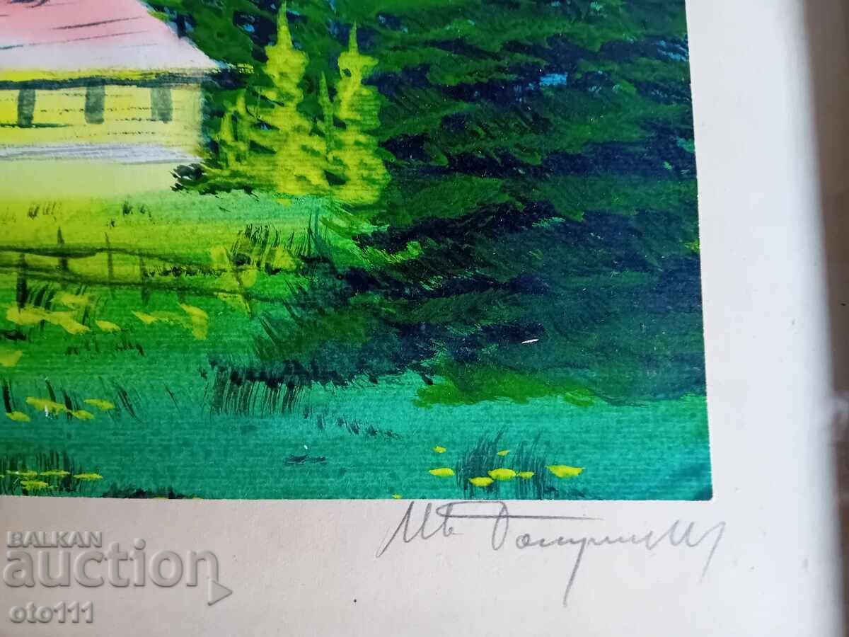 Auction  Old Watercolor Painting by Ivan Botusharov, Signed