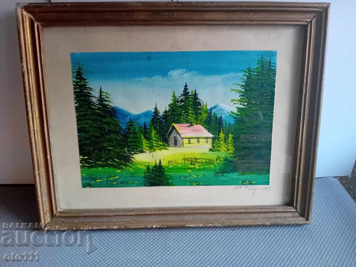 Old Watercolor Painting by Ivan Botusharov, Signed