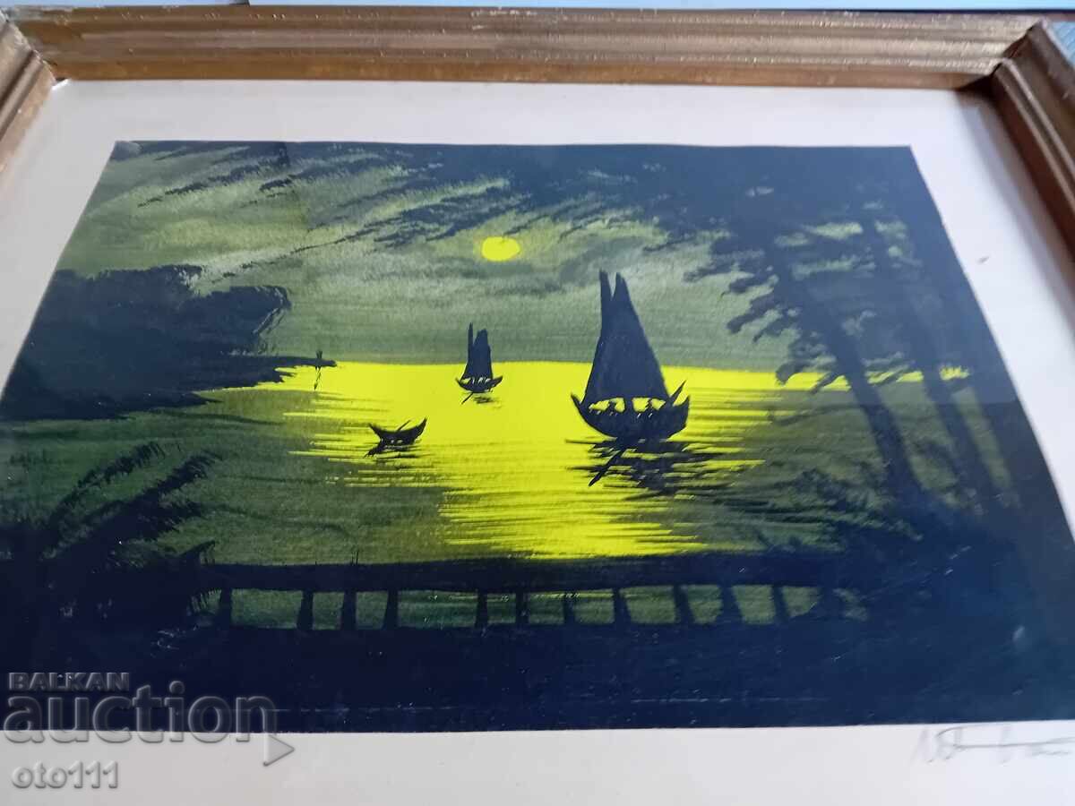 СТАРА КАРТИНА АКВАРЕЛ ИВАН БОТУШАРОВ ПОДПИСАНА - 5 СТАРА КАРТИНА АКВАРЕЛ ИВАН БОТУШАРОВ ПОДПИСАНА - 5