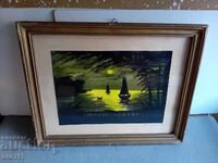 Old Watercolor Painting by Ivan Botusharov, Signed