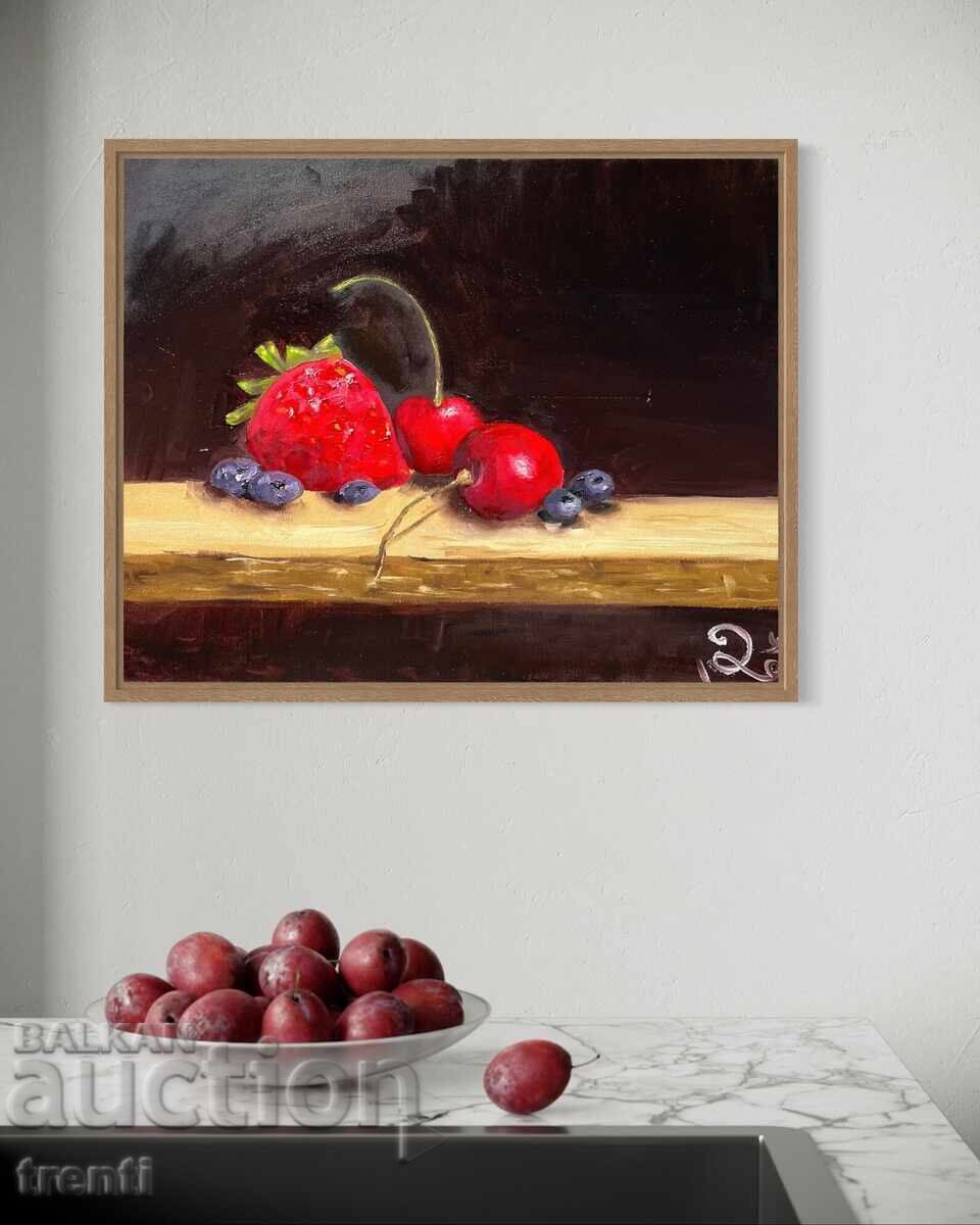 Δημοπρασία Νεκρή φύση με ζουμερά φρούτα