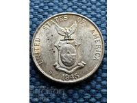 10 US Centavos Philippines 1945 UNC Silver