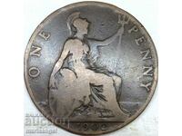 Marea Britanie 1 penny 1902 30mm bronz