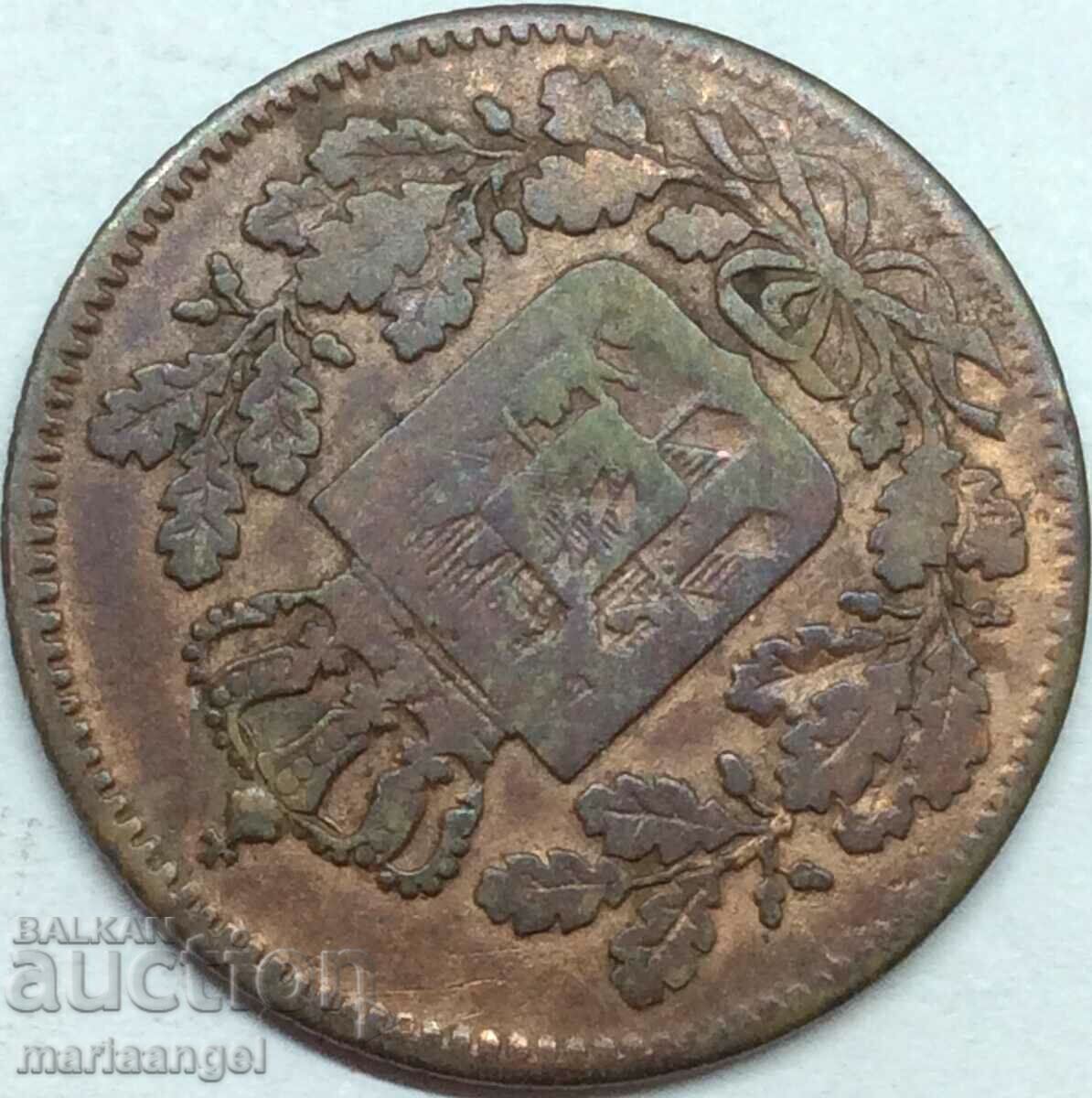 2 pfennig 1849 Bavaria Germania - 5
