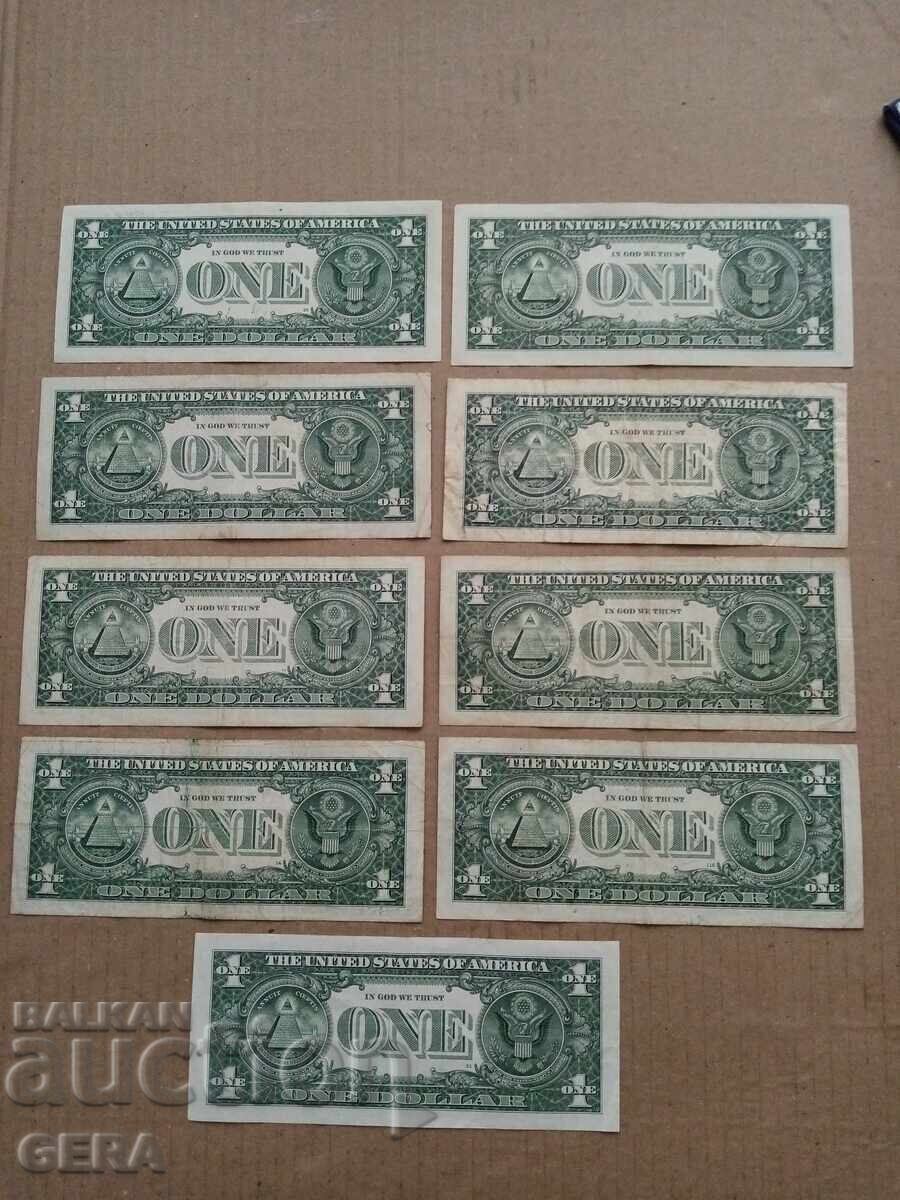 Bancnote de dolari cu preț 28.00 BGN | € 14.32 Bancnote de dolari cu preț 28.00 BGN | € 14.32