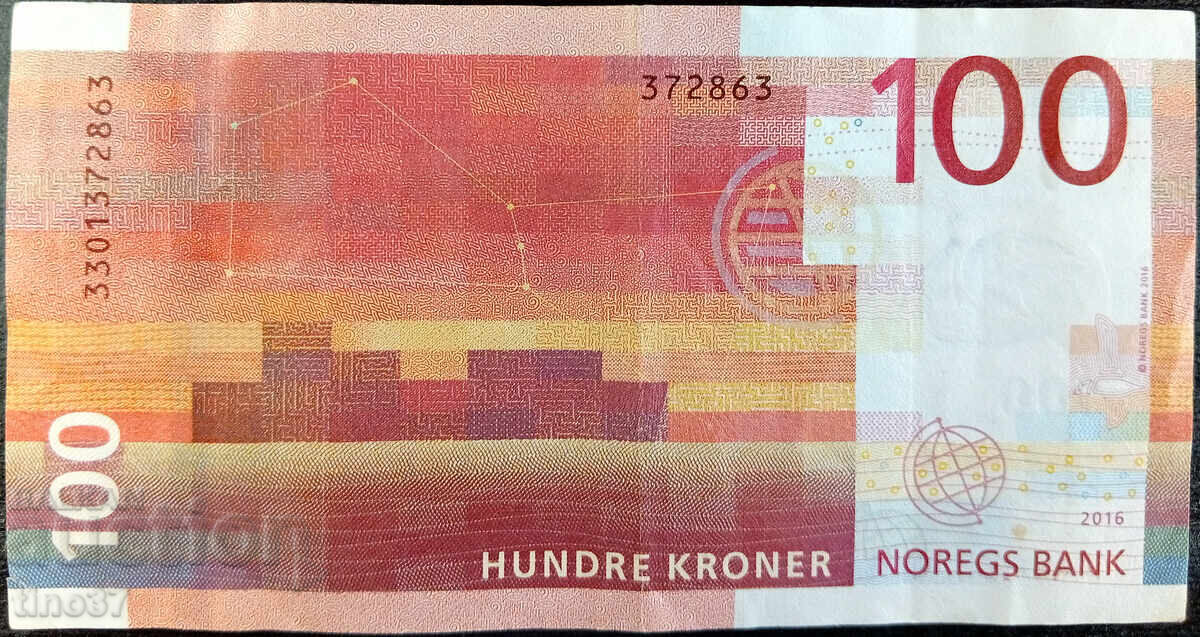Auction  tino37 - NORWAY - 100 KRONER - 2016 - VF