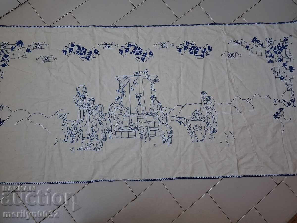 Hand-embroidered carpet costume interior item from the 1940s with price 69.90 BGN | € 35.74