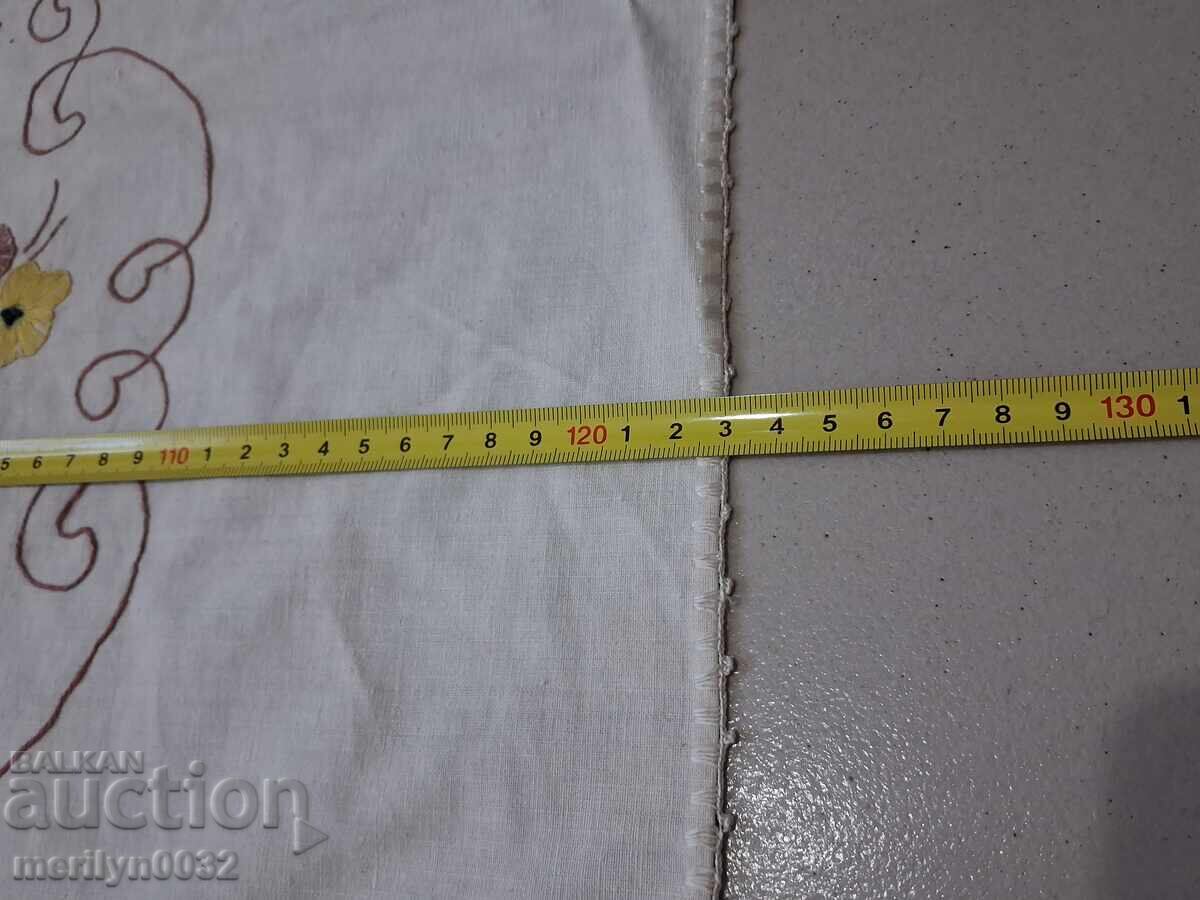 Old embroidered tablecloth milo Bulgarian embroidery carpet - 5