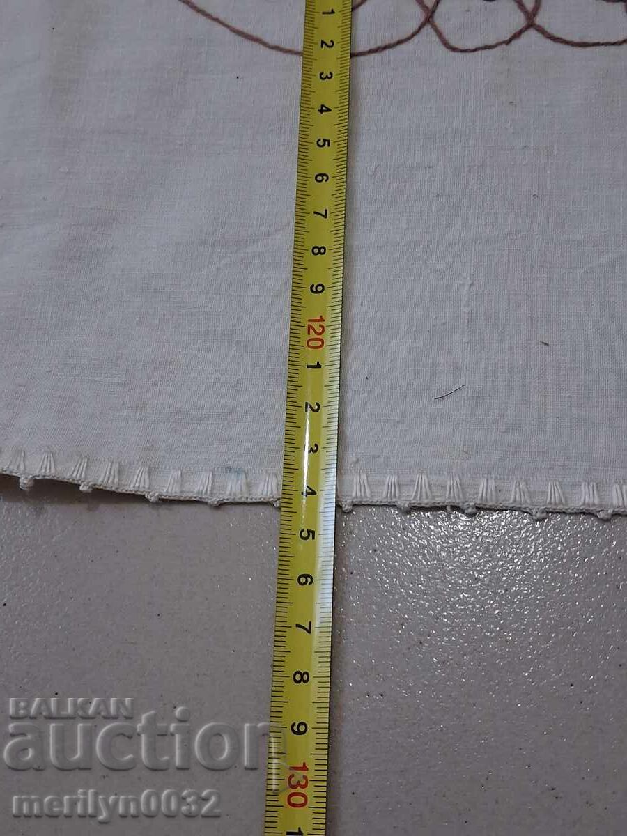 Old embroidered tablecloth milo Bulgarian embroidery carpet - 6