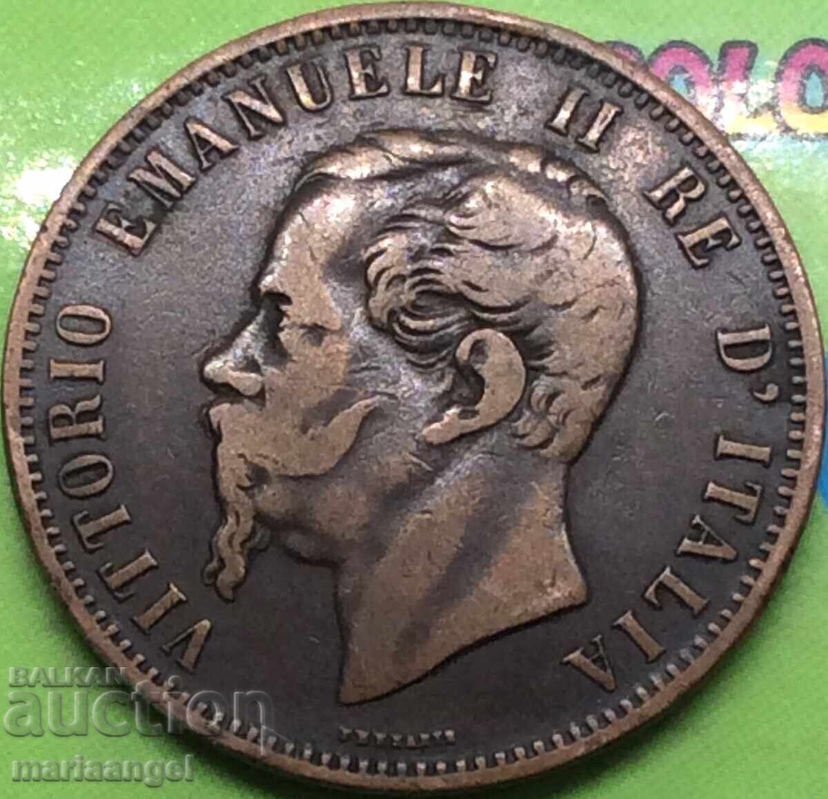 10 Centesimi 1866 H - Birmingham Italy 30mm Victor Emmanuel - 6