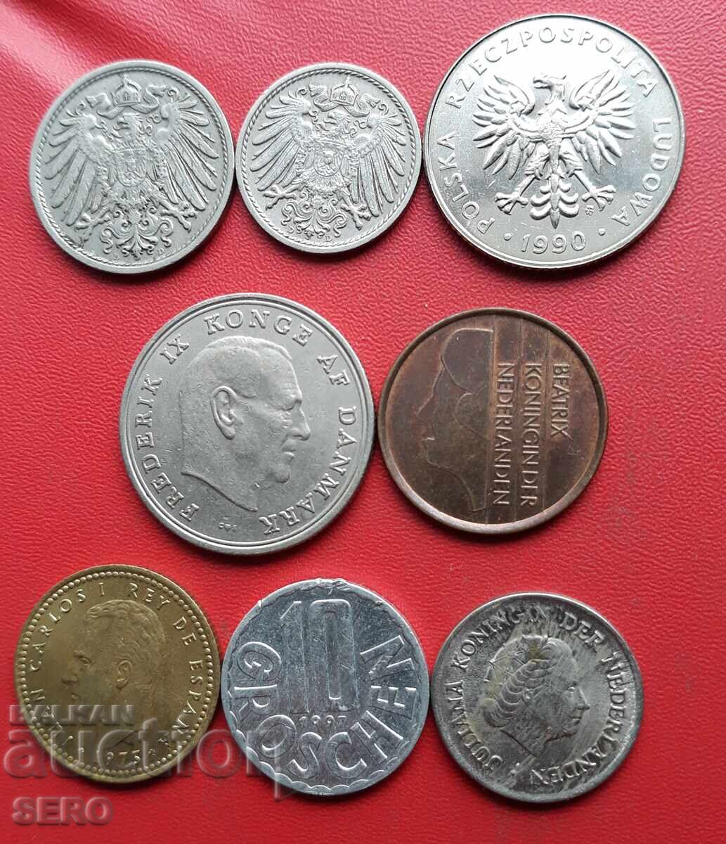 Mixed lot of 8 coins with price 1.01 BGN | € 0.52 Mixed lot of 8 coins with price 1.01 BGN | € 0.52