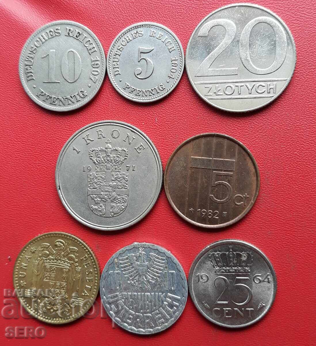 Mixed lot of 8 coins Mixed lot of 8 coins