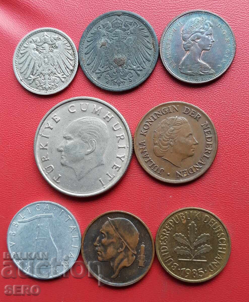 Mixed lot of 8 coins with price 1.01 BGN | € 0.52 Mixed lot of 8 coins with price 1.01 BGN | € 0.52