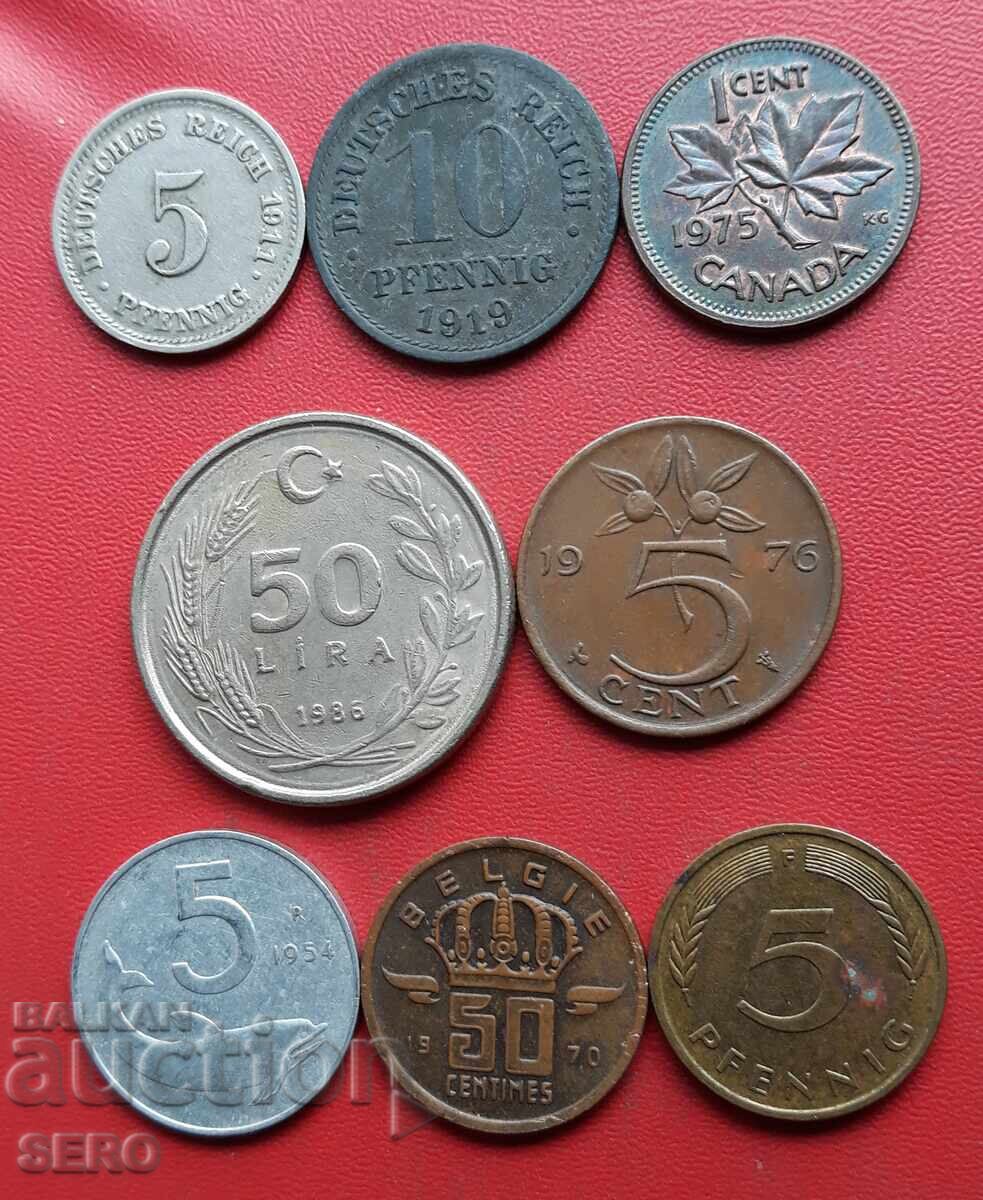 Mixed lot of 8 coins Mixed lot of 8 coins