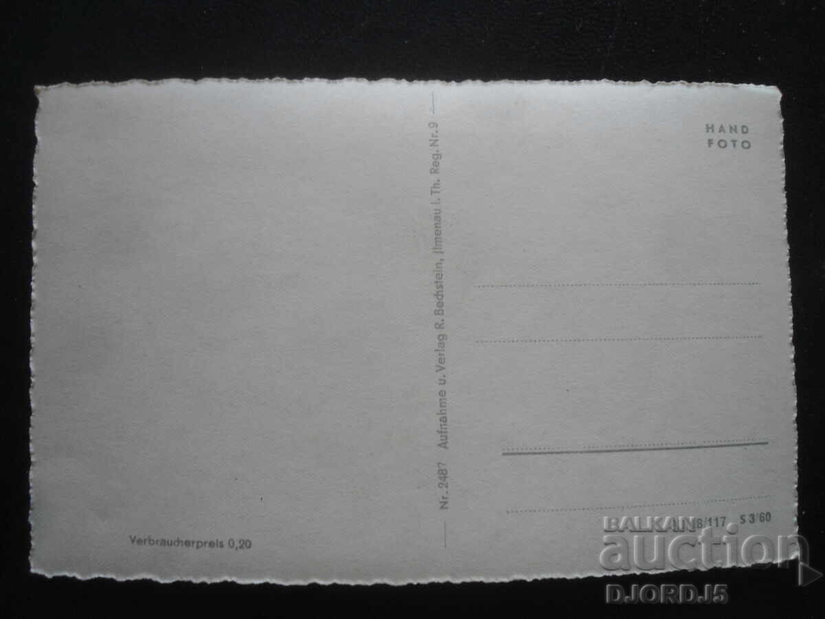 IImenau in Thuringia - Festival Hall with park restaurant, Old postcard with price 1.00 BGN | € 0.51