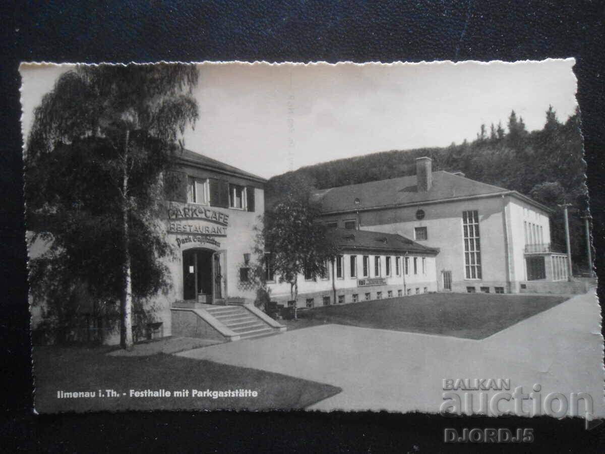 IImenau in Thuringia - Festival Hall with park restaurant, Old postcard