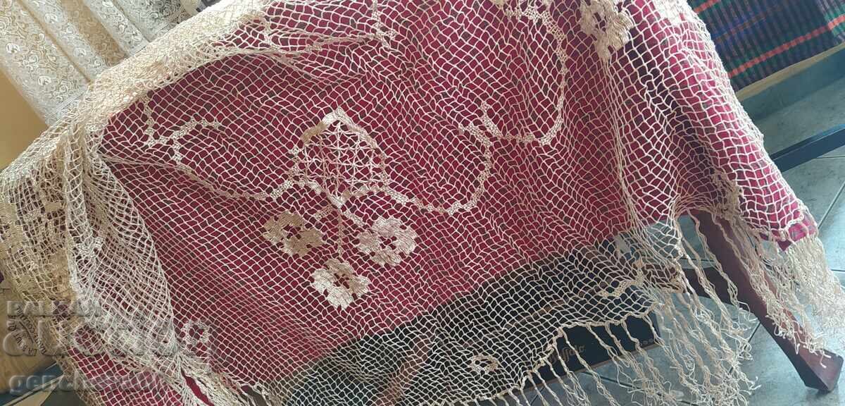 Mesh tablecloth 150/170cm. embroidery silk threads - 6