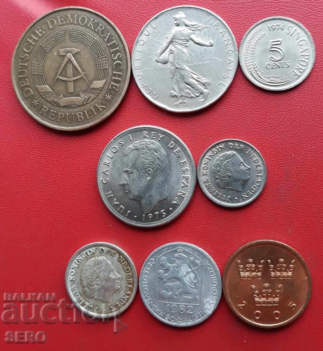 Mixed lot of 8 coins with price 1.00 BGN | € 0.51 Mixed lot of 8 coins with price 1.00 BGN | € 0.51
