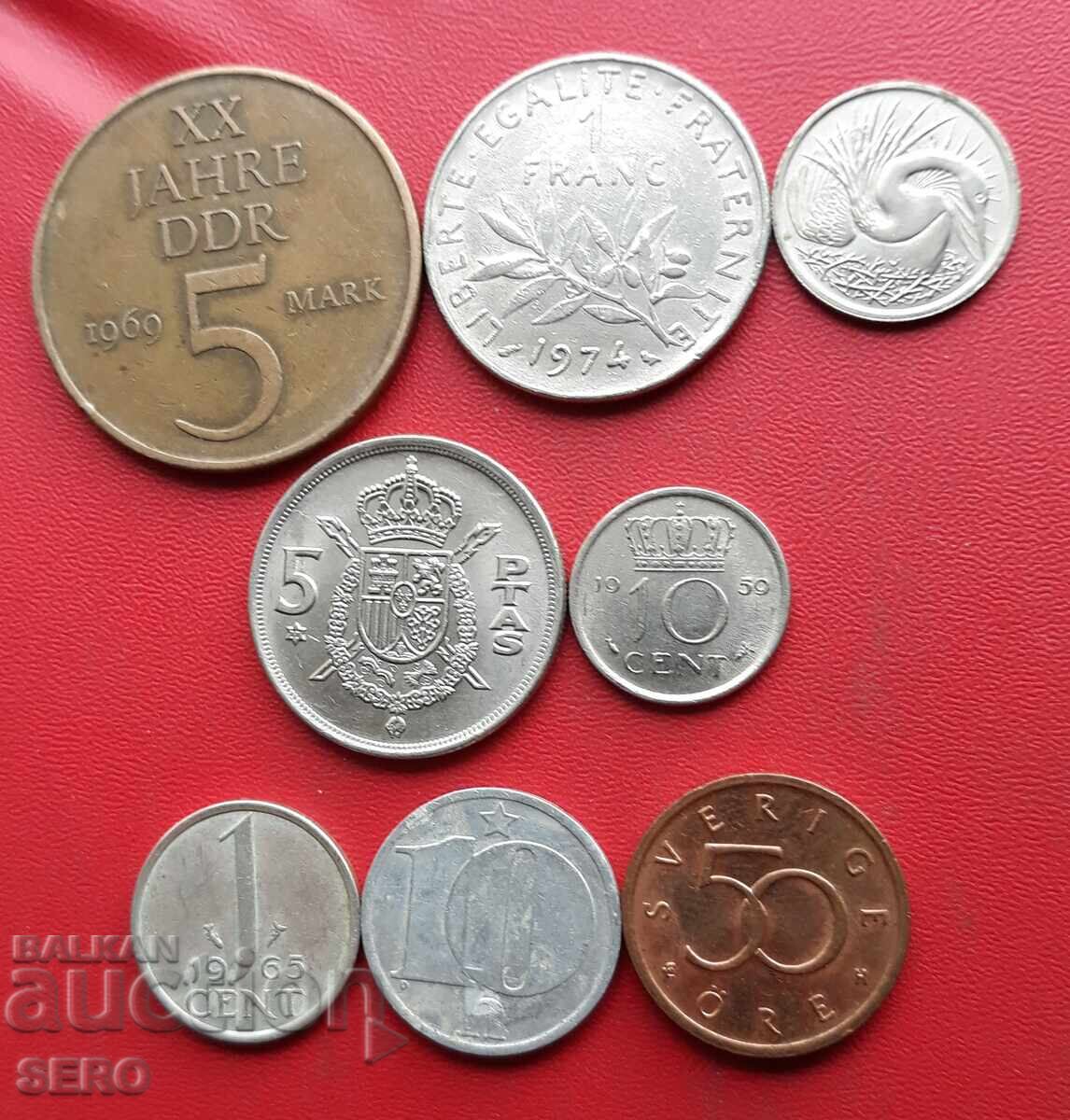 Mixed lot of 8 coins Mixed lot of 8 coins