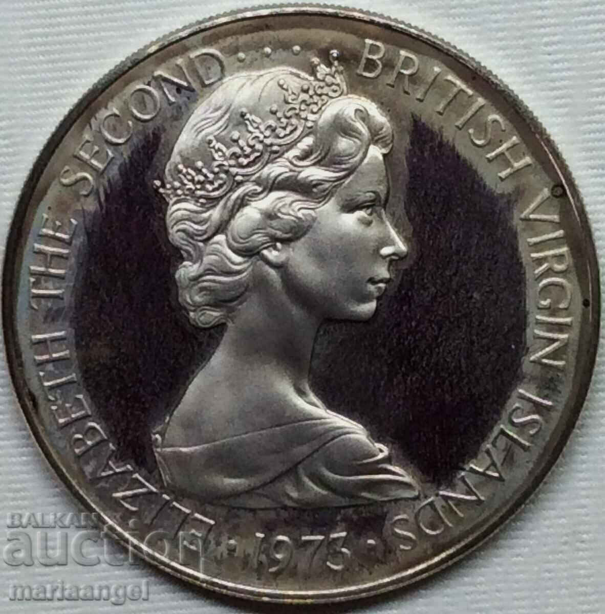 Licitație 50 de cenți 1973 PROOF Insulele Virgine Britanice Rare
