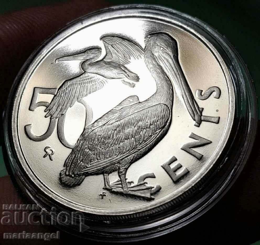 Livrarea 50 de cenți 1973 PROOF Insulele Virgine Britanice Rare