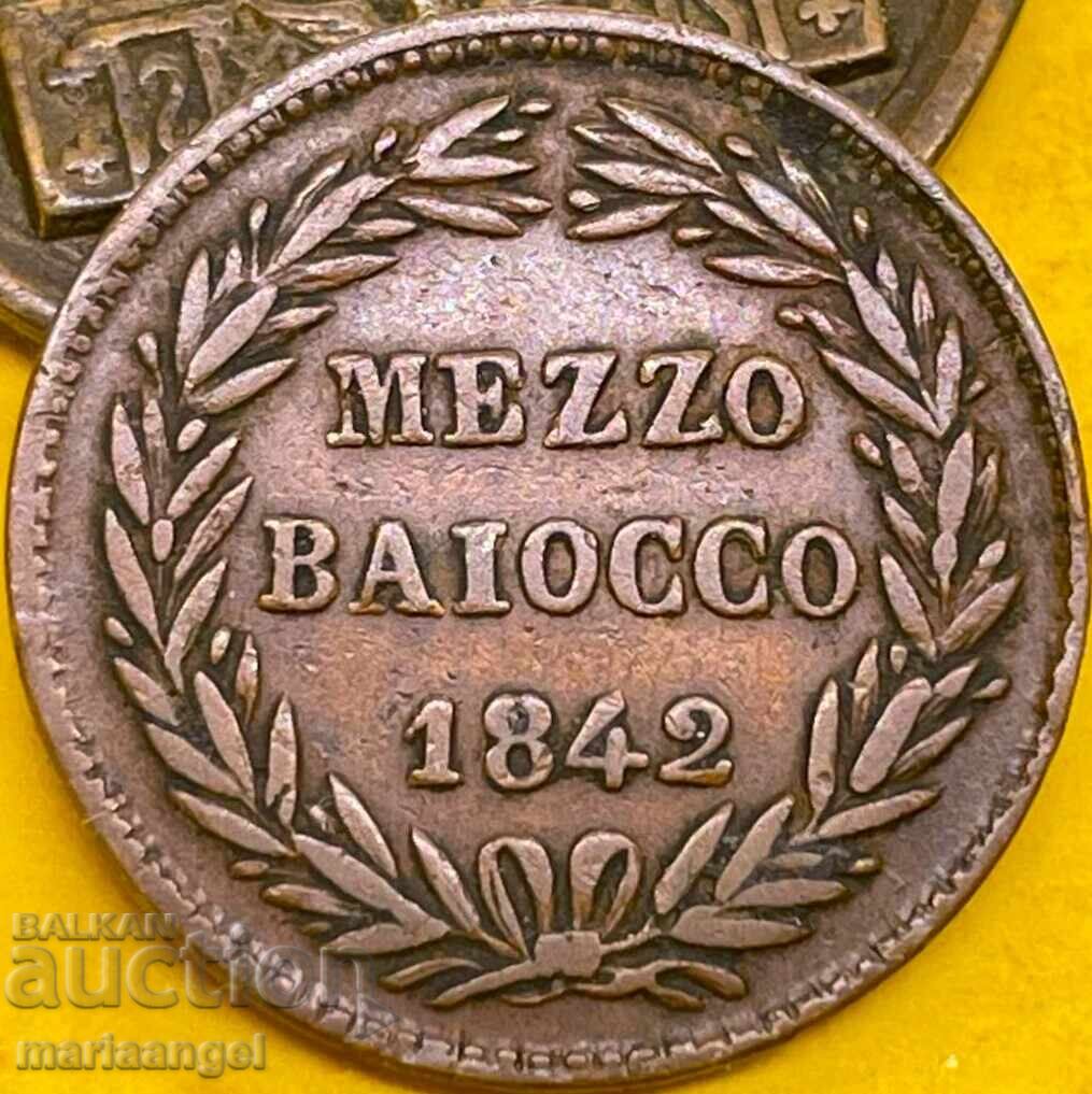 Vatican mezzo baiocco 1842 Benedict XIV (1840-1858) Ρώμη Vatican mezzo baiocco 1842 Benedict XIV (1840-1858) Ρώμη