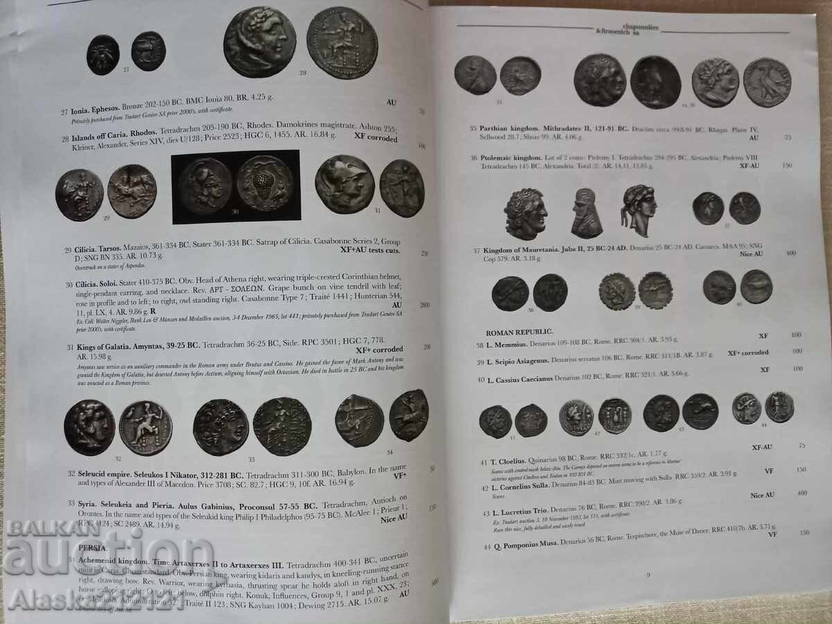 Numismatică - Catalog de licitație de monede antice cu preț 5.00 BGN | € 2.56