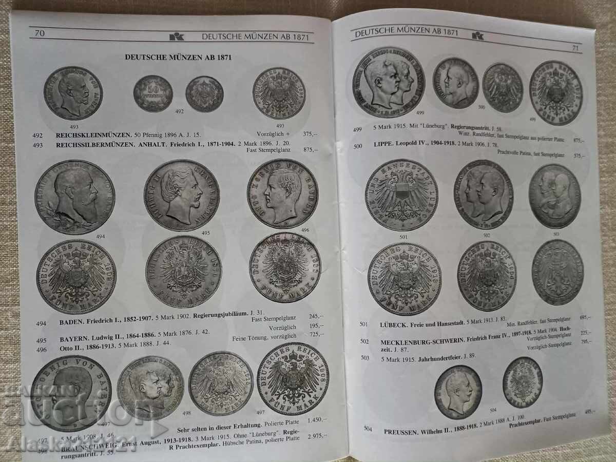 Numismatică - Catalog de licitație Kunker pentru monede - 5