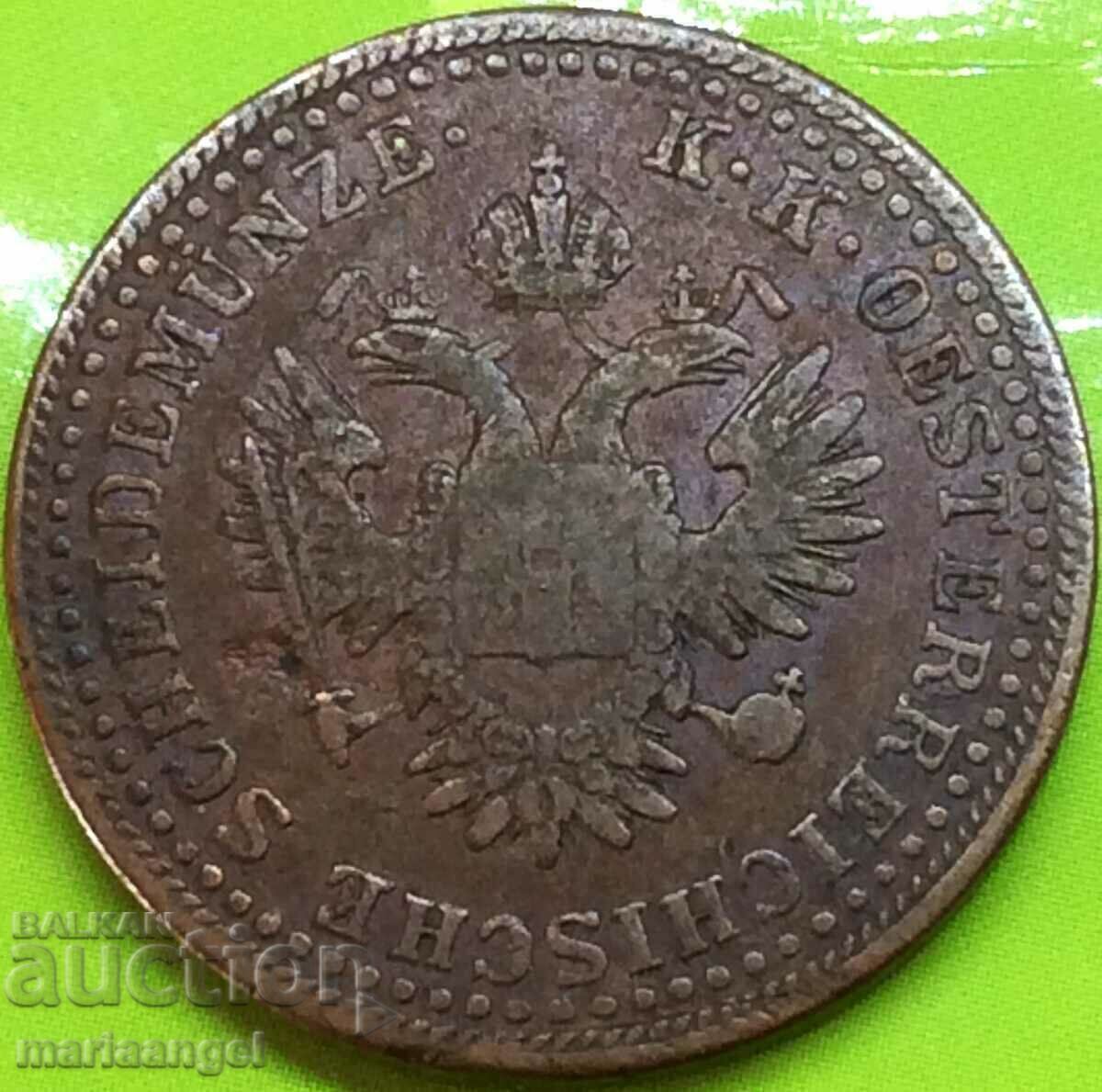 2 кройцера 1852 Австрия 11г мед - рядка!!! с цена 24.00 лв. | € 12.27