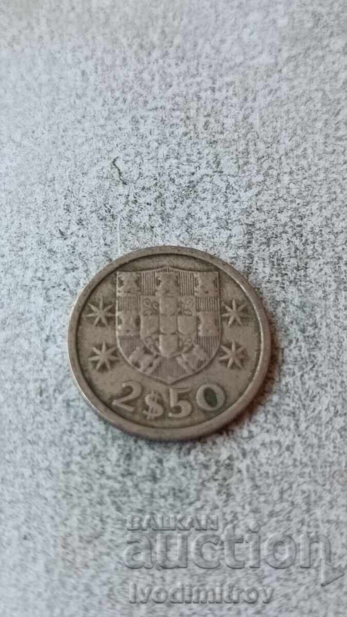Portugalia 2,50 escudos 1965