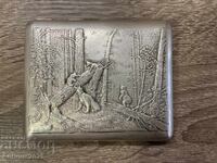 Старинен сребърен портсигар, проба 84