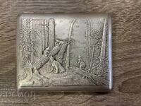 Старинен сребърен портсигар, проба 84