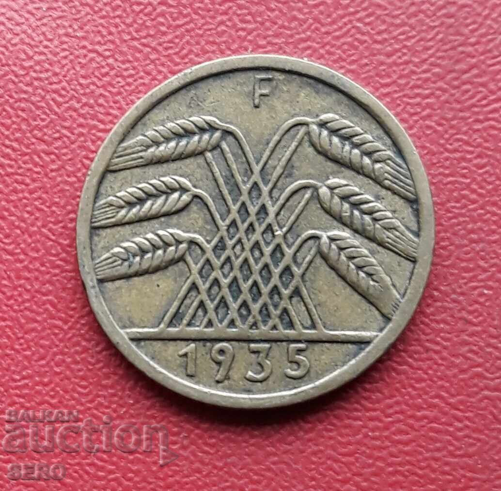 Germany-5 Pfennig 1935 F-Stuttgart with price 0.51 BGN | € 0.26 Germany-5 Pfennig 1935 F-Stuttgart with price 0.51 BGN | € 0.26