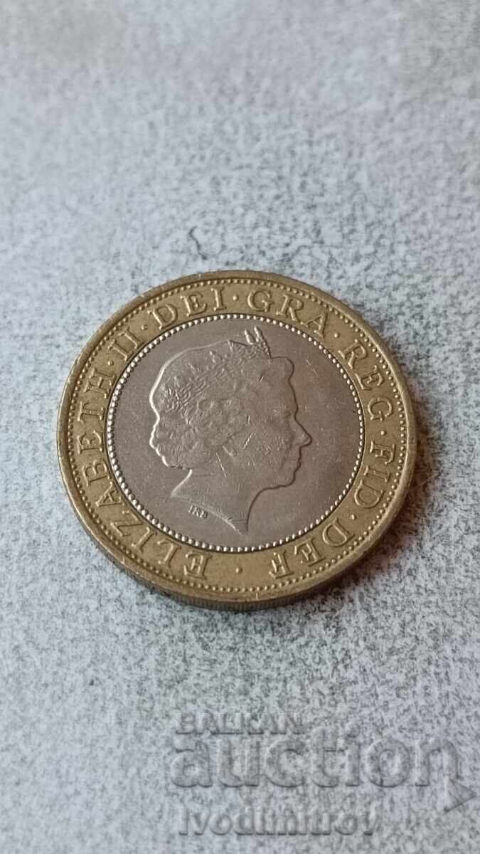 Великобритания 2 паунда 2001 с цена 9.85 лв. | € 5.04