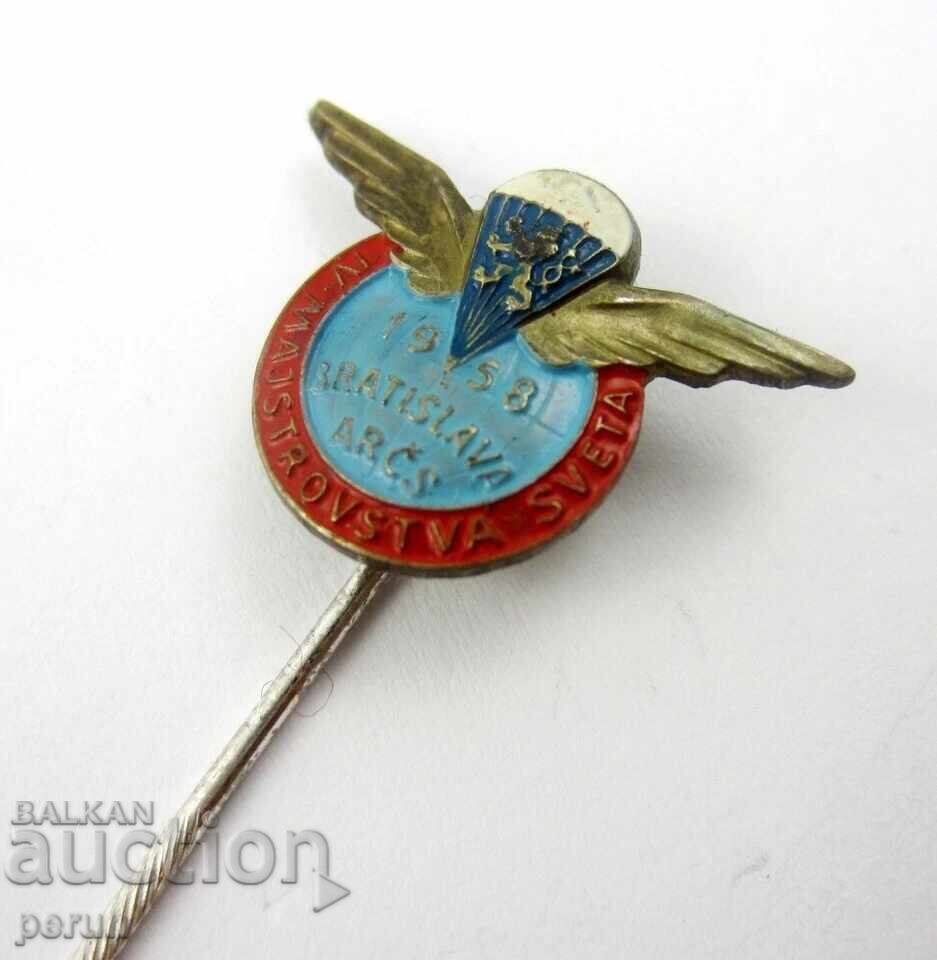 Аукцион Световно първенство по парашутизъм 1958г-Значка