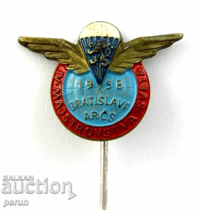 Световно първенство по парашутизъм 1958г-Значка