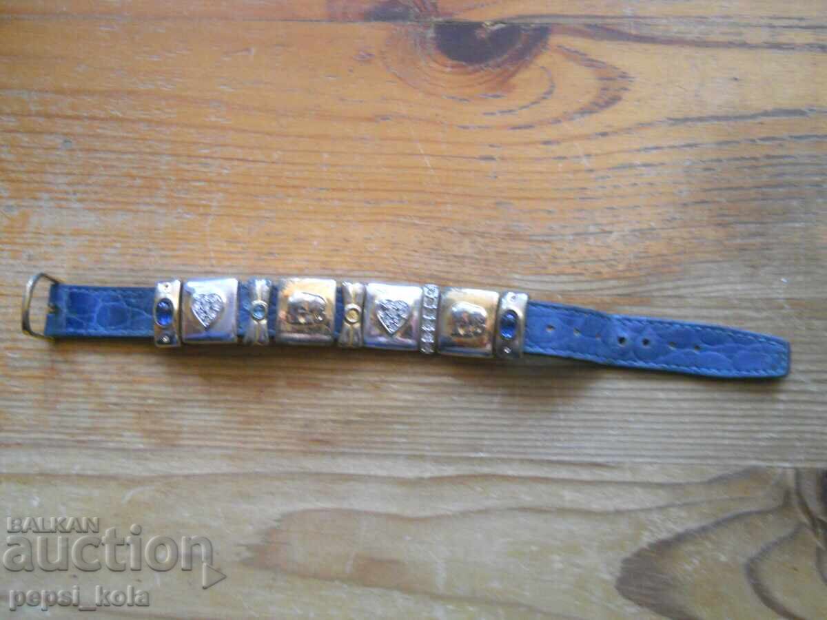 Leather bracelet with gold-plated elements (Pandora imitation) with price 5.00 BGN | € 2.56